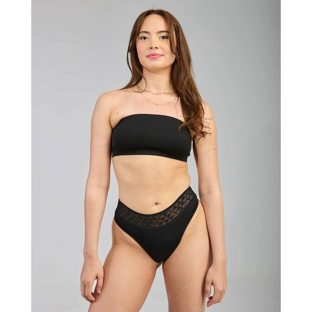 Aisle AWWA Period Menstruation Thong Underwear in black NEW LARGE